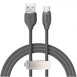 Baseus Jelly cable εύκαμπτο καλώδιο ποιότητας γρήγορης φόρτισης USB σε USB-C 100W 1,2m μαύρο οικονομικό
